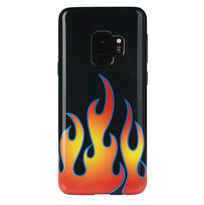Blue Chrome Flames Samsung Galaxy Case - Image 5