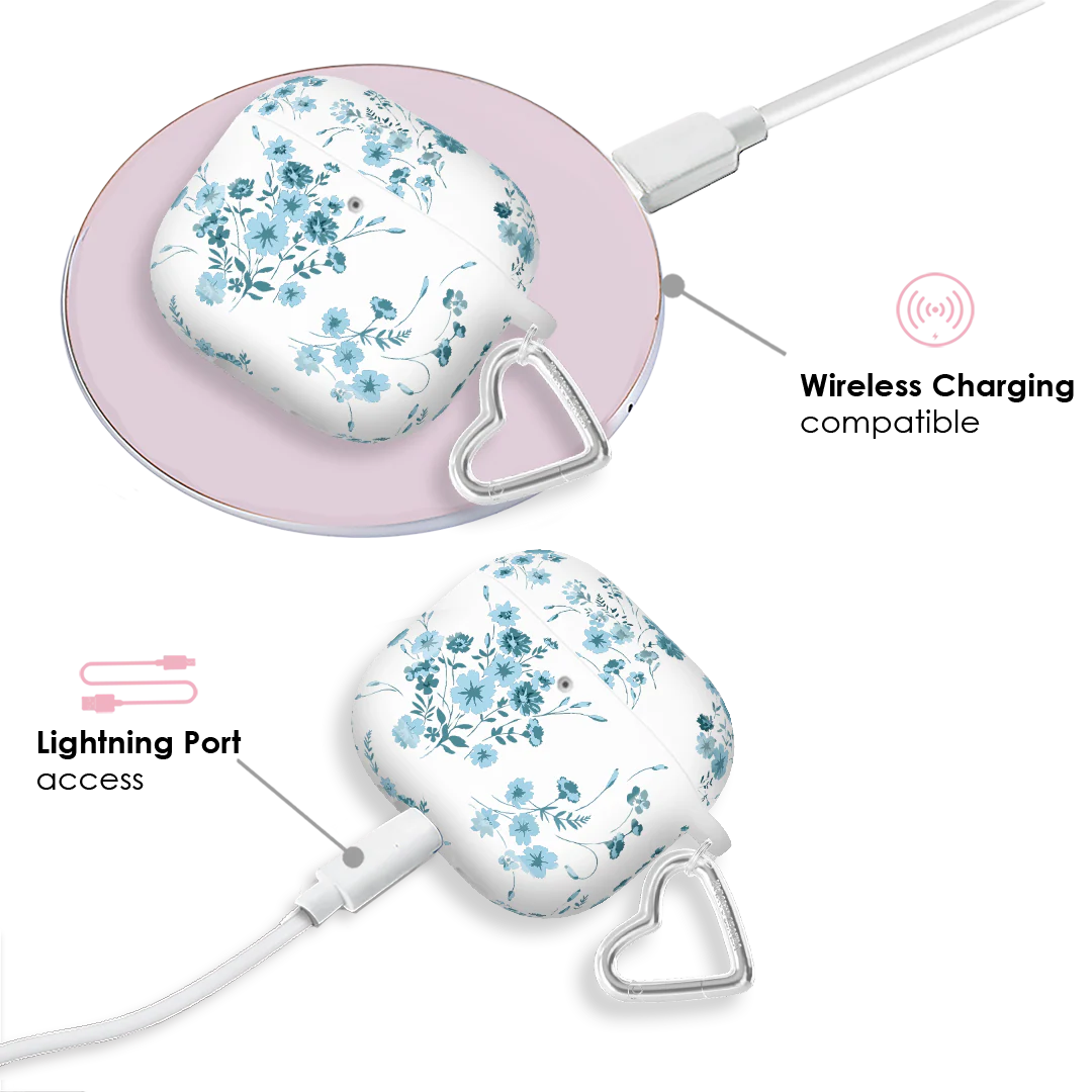 French Blue Floral AirPod Case - Image 19