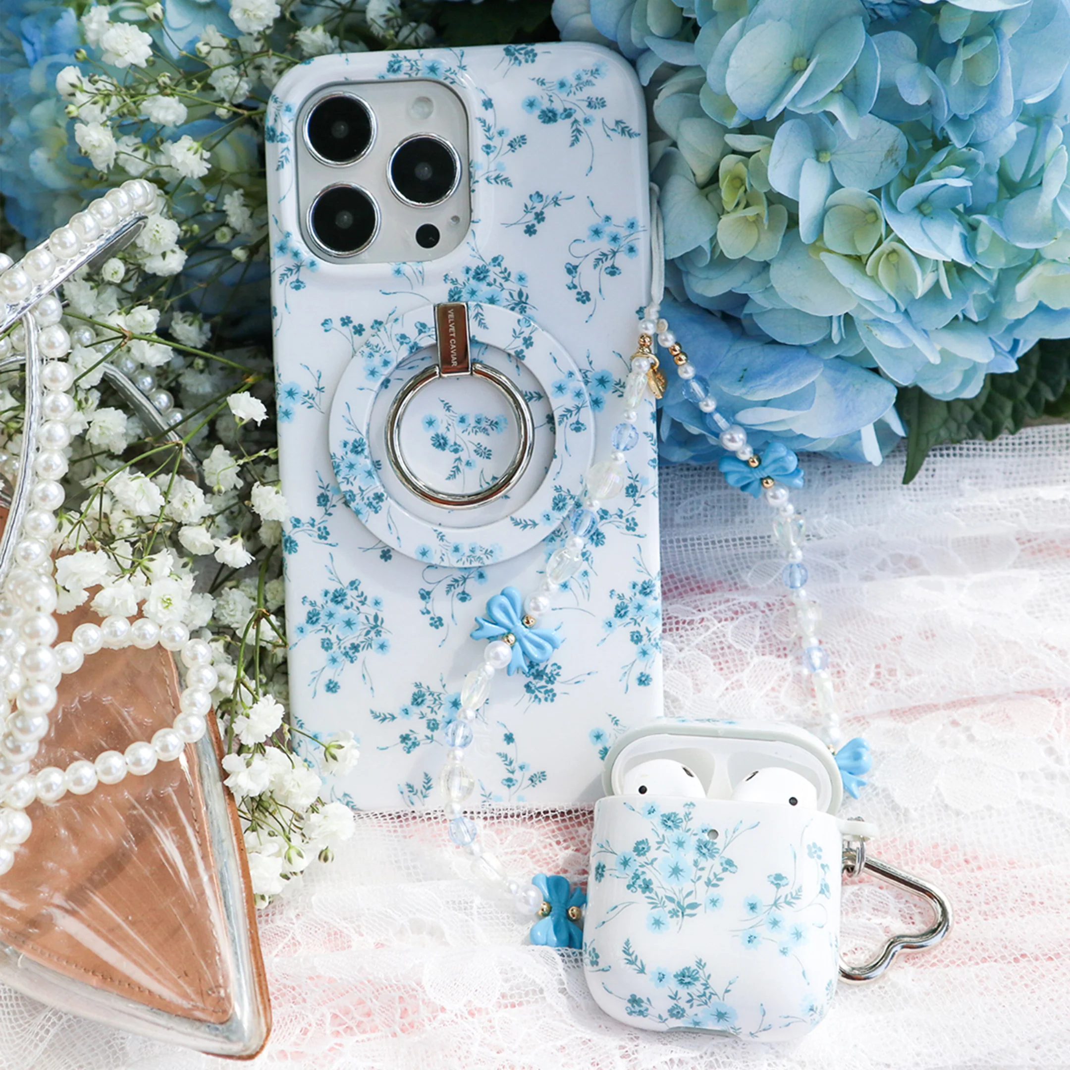 French Blue Floral AirPod Case - Image 22
