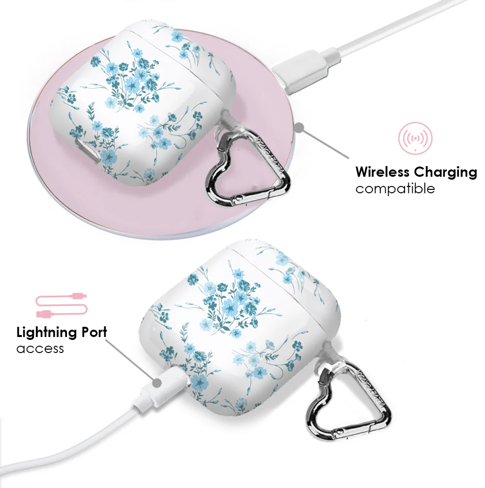 French Blue Floral AirPod Case - Image 4