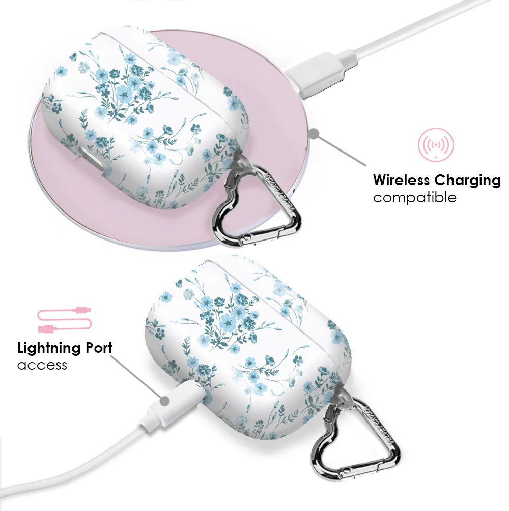 French Blue Floral AirPod Case - Image 9