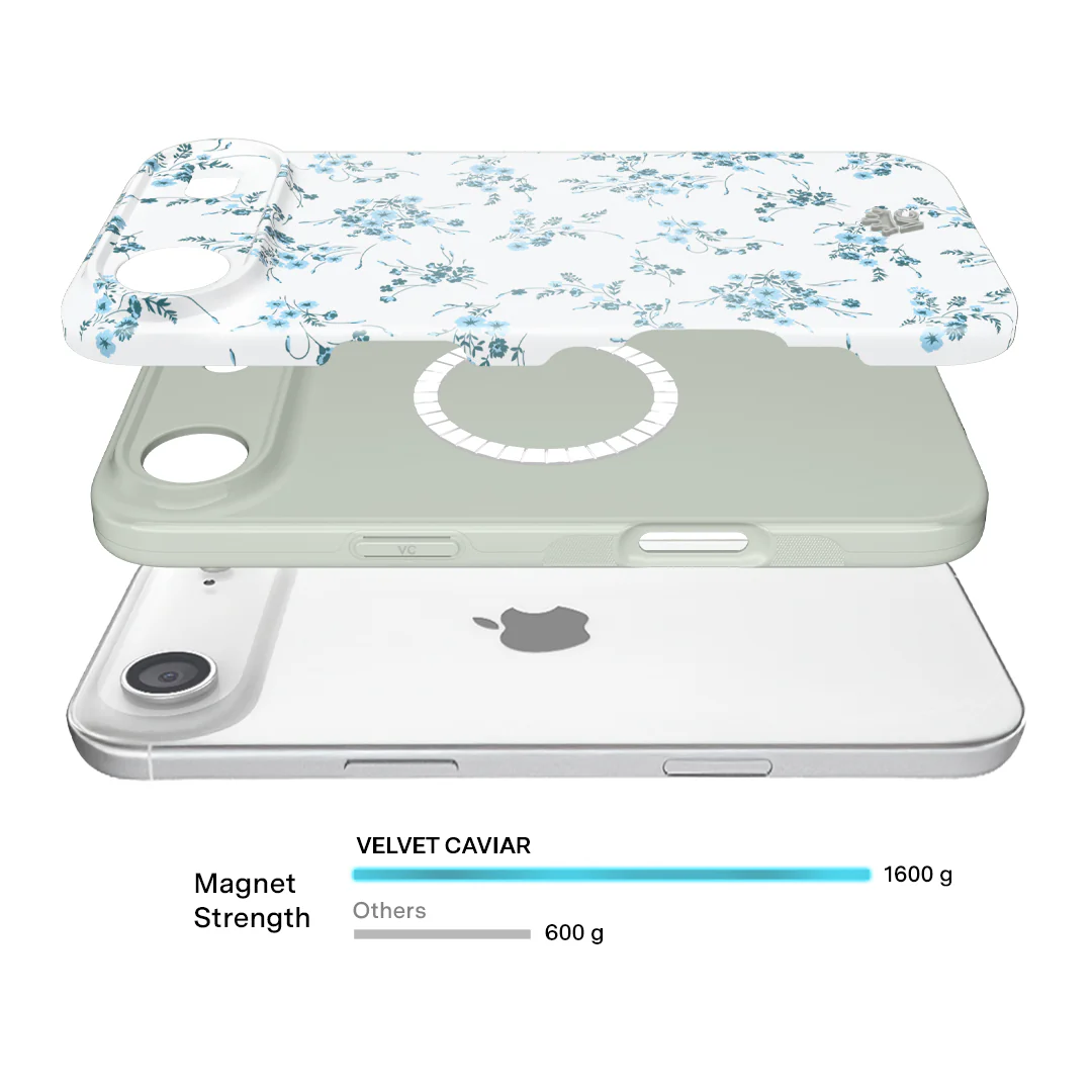 French Blue Floral iPhone Case - Image 104