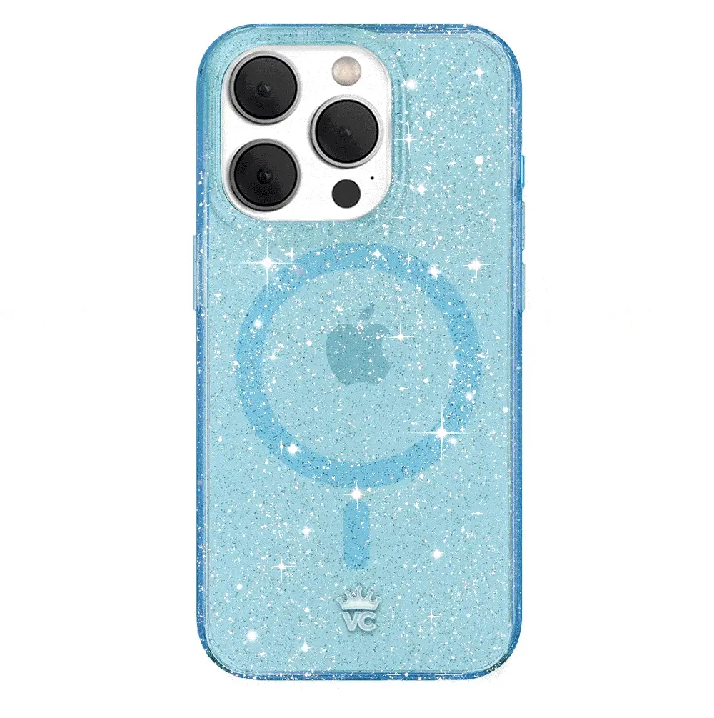 Blue Stardust Glitter iPhone Case - Image 116
