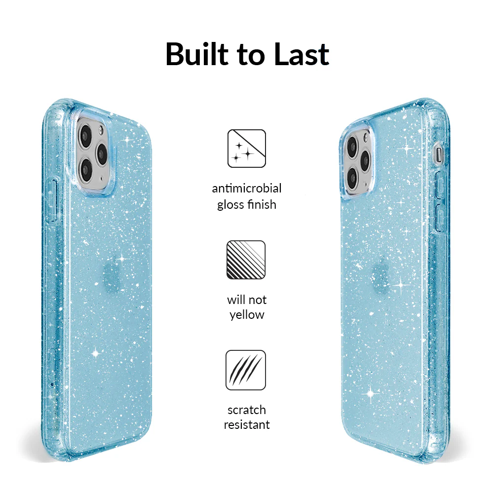 Blue Stardust Glitter iPhone Case - Image 12
