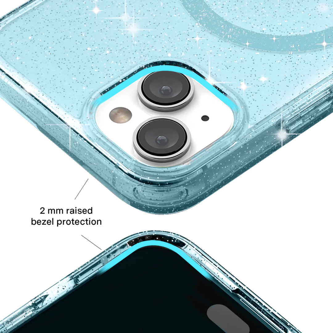 Blue Stardust Glitter iPhone Case - Image 139
