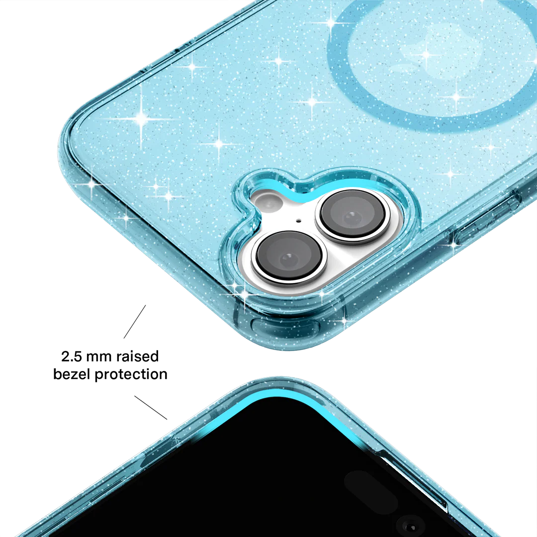 Blue Stardust Glitter iPhone Case - Image 144