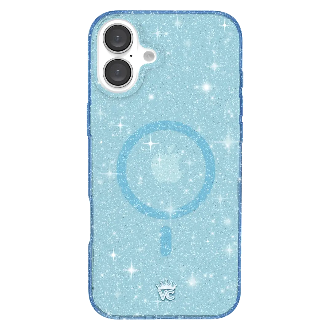 Blue Stardust Glitter iPhone Case - Image 148