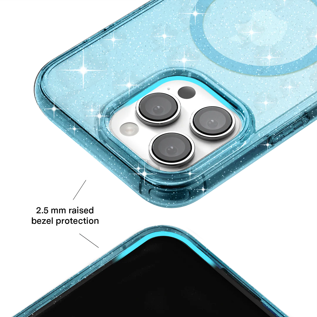 Blue Stardust Glitter iPhone Case - Image 154