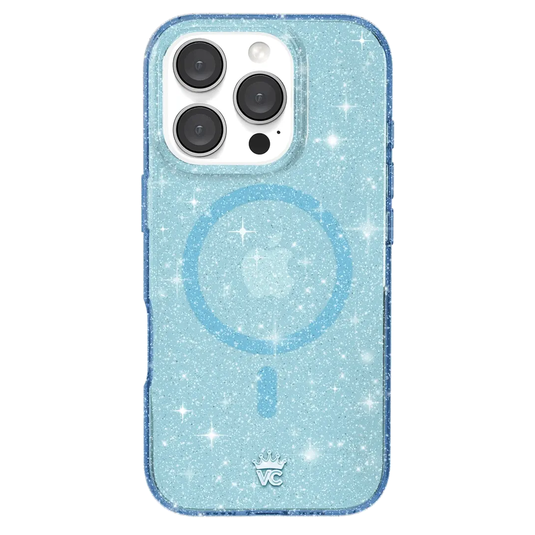 Blue Stardust Glitter iPhone Case - Image 158