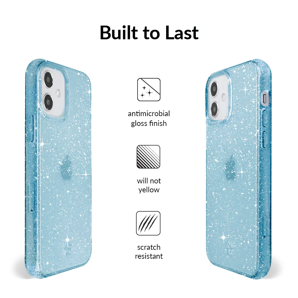 Blue Stardust Glitter iPhone Case - Image 30