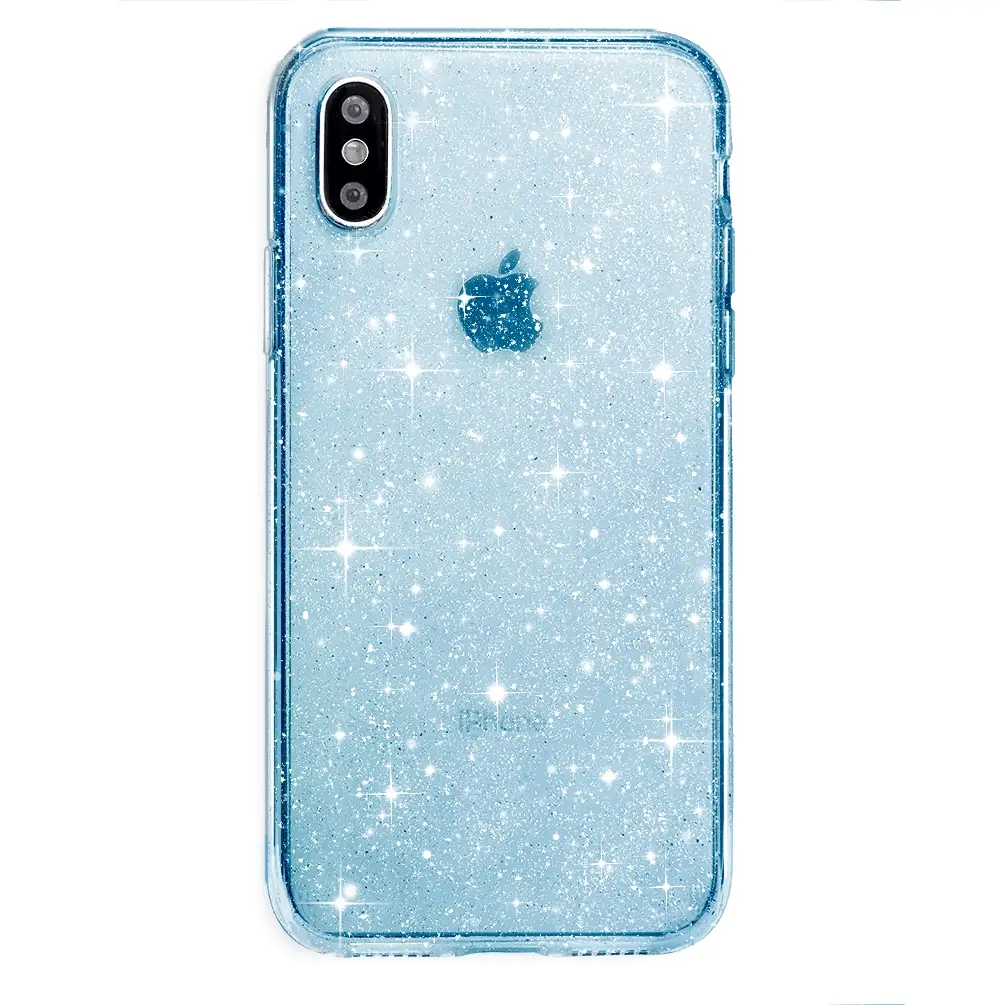 Blue Stardust Glitter iPhone Case - Image 55