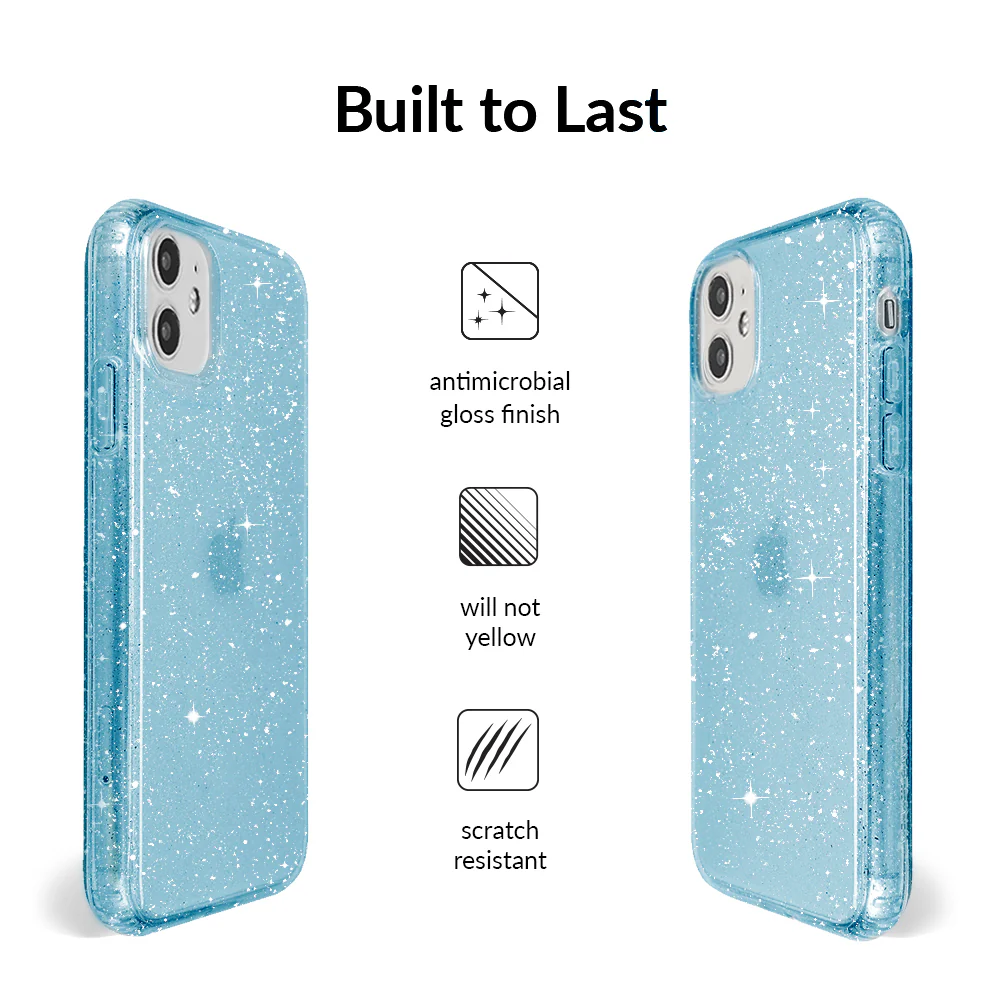 Blue Stardust Glitter iPhone Case - Image 6