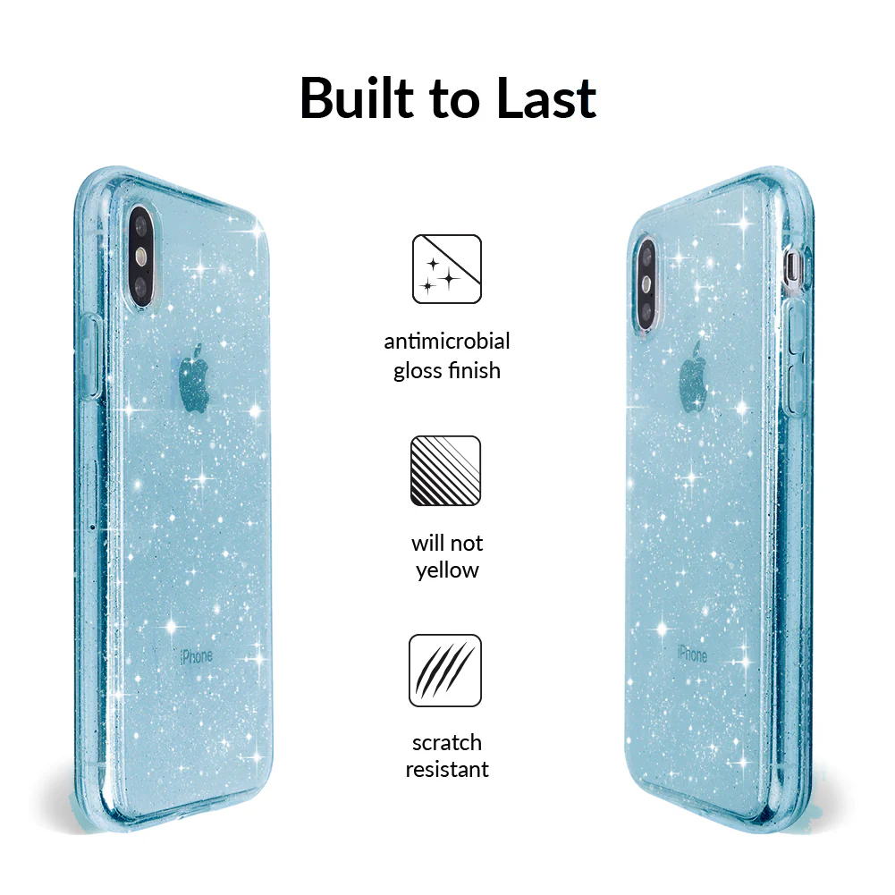 Blue Stardust Glitter iPhone Case - Image 65