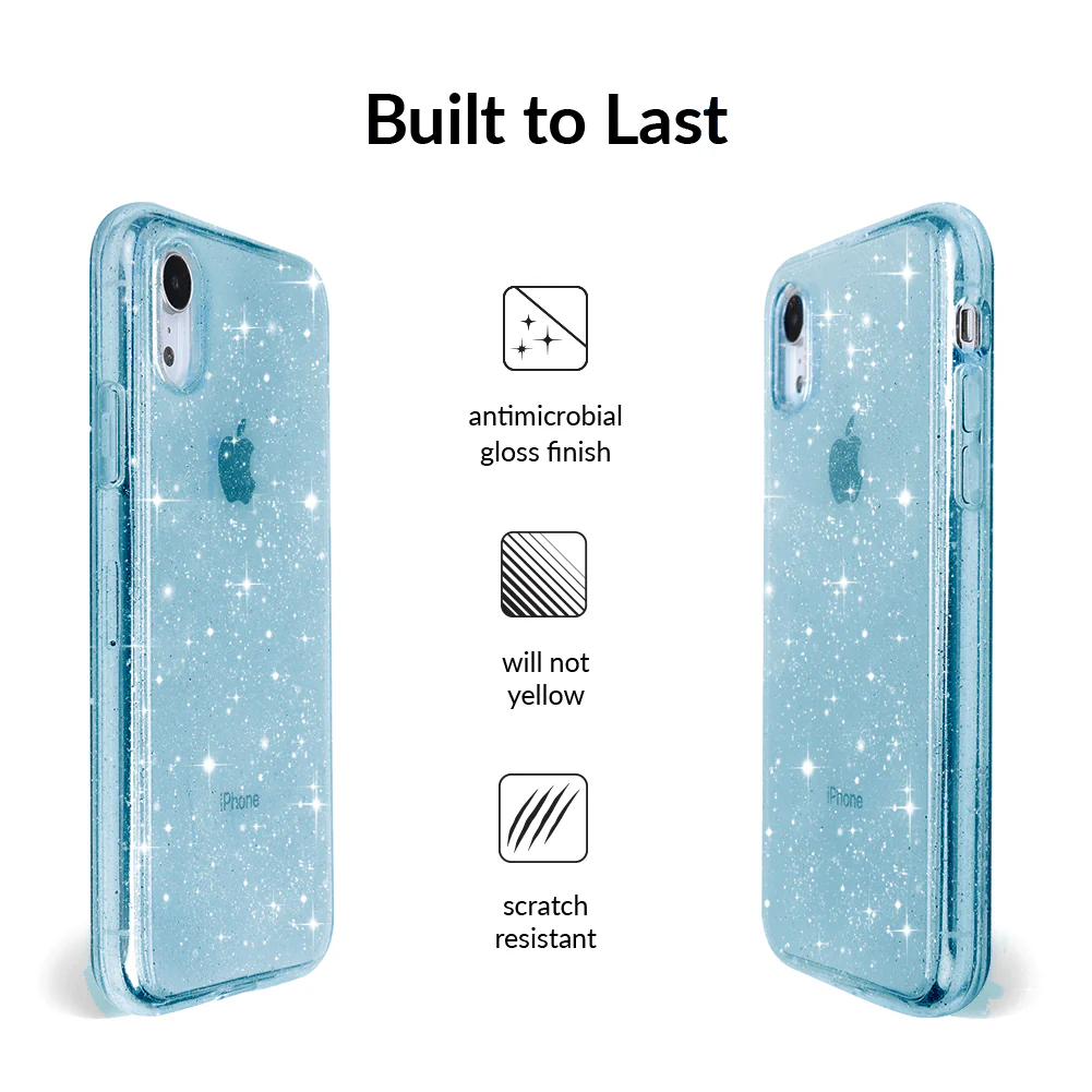 Blue Stardust Glitter iPhone Case - Image 71
