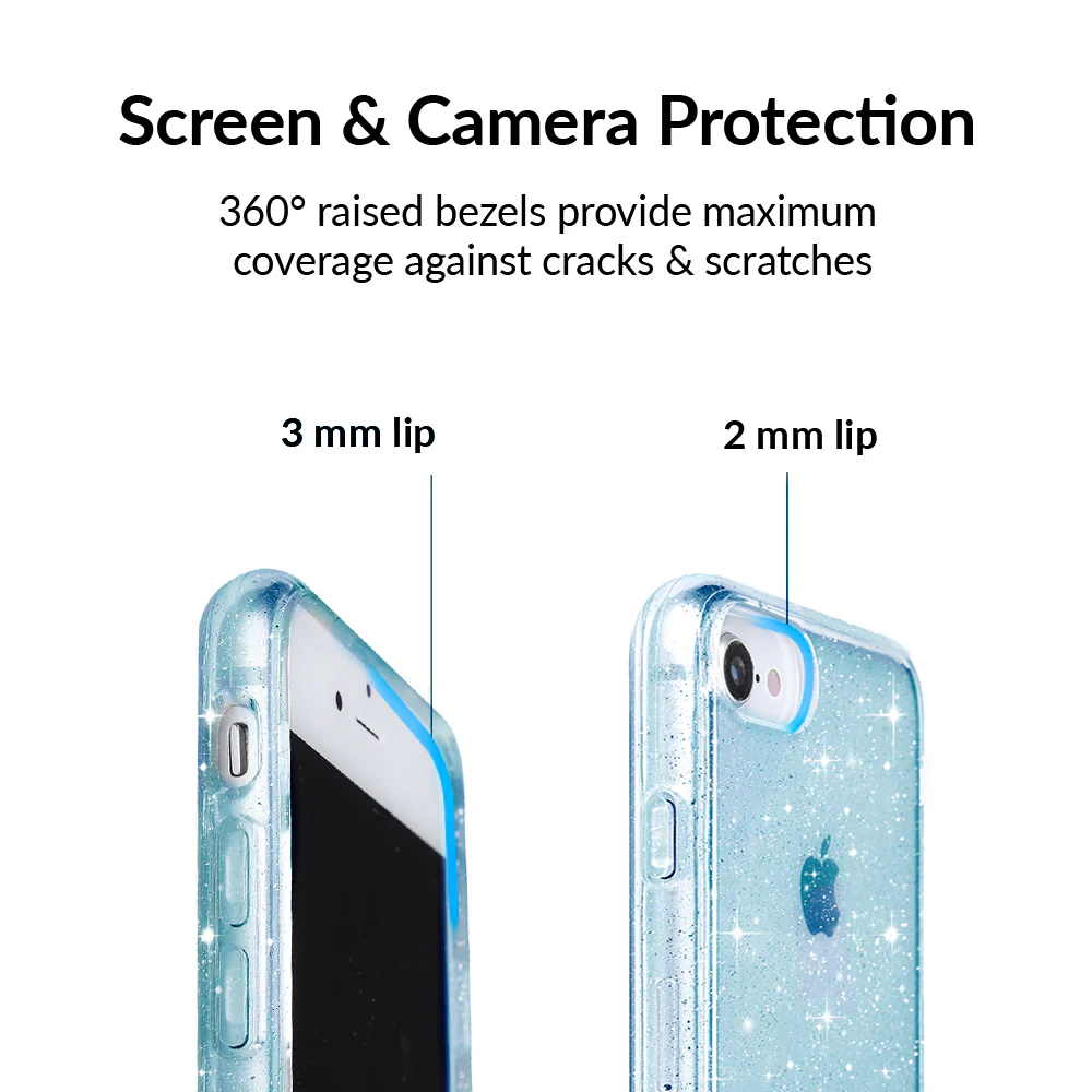 Blue Stardust Glitter iPhone Case - Image 75