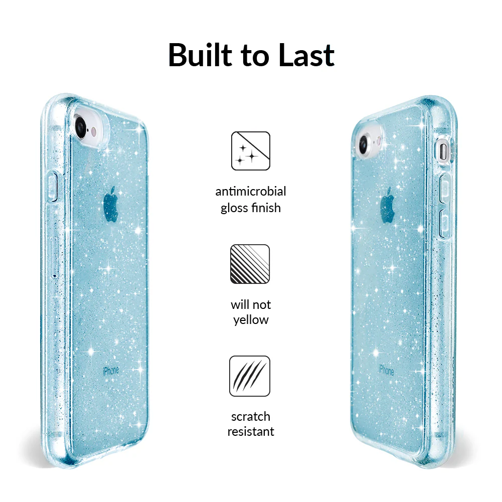 Blue Stardust Glitter iPhone Case - Image 77