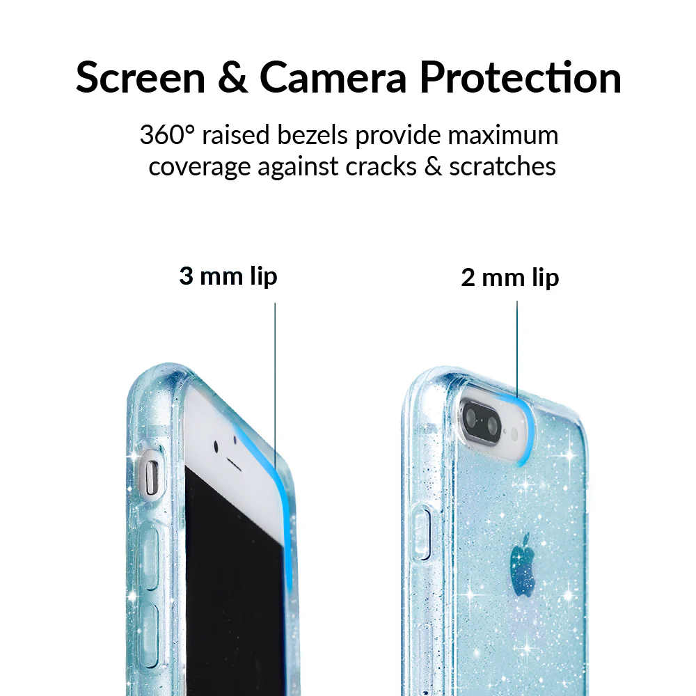 Blue Stardust Glitter iPhone Case - Image 81
