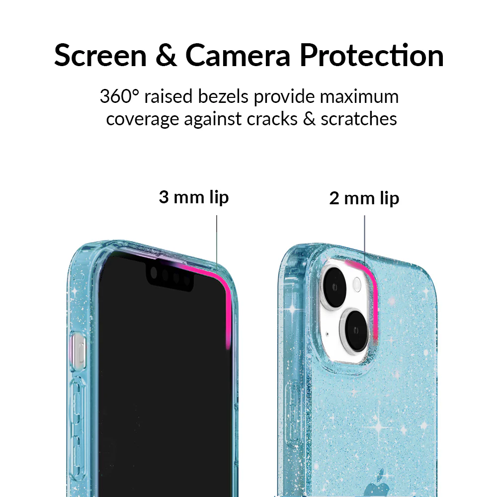 Blue Stardust Glitter iPhone Case - Image 88