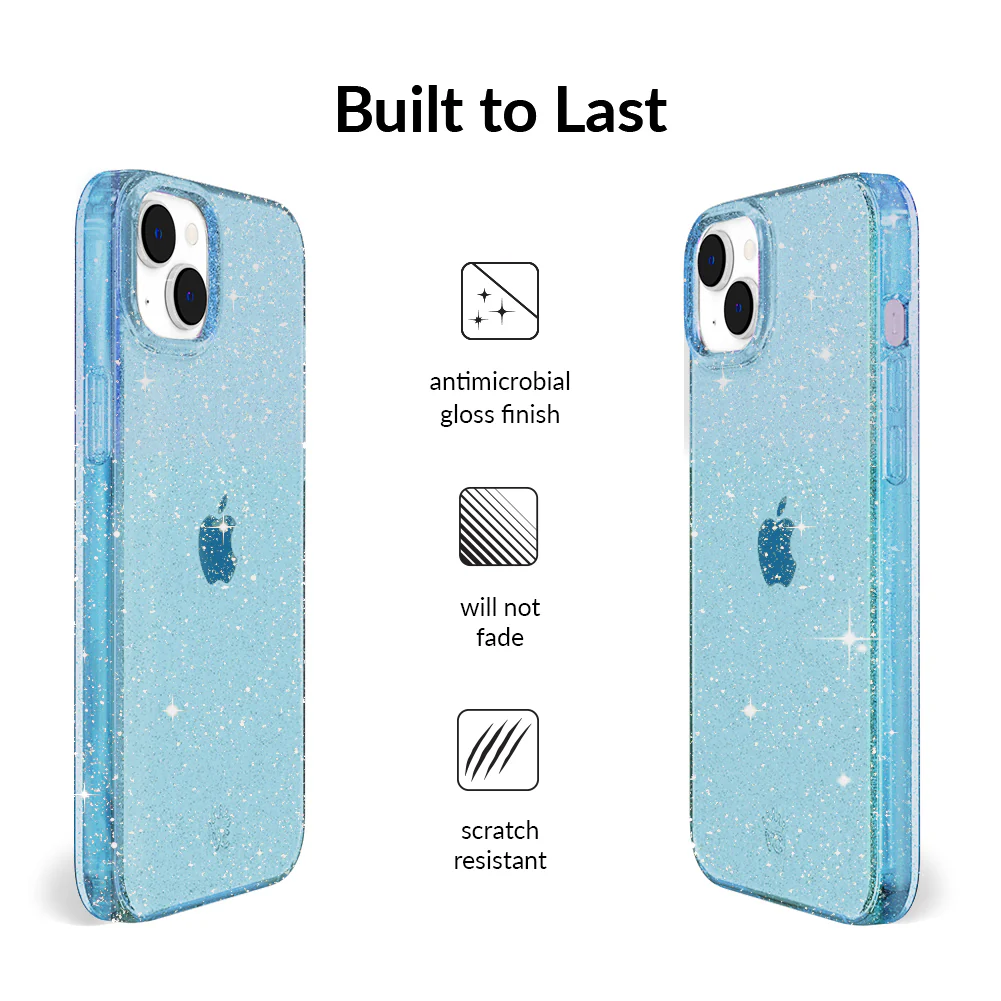 Blue Stardust Glitter iPhone Case - Image 90