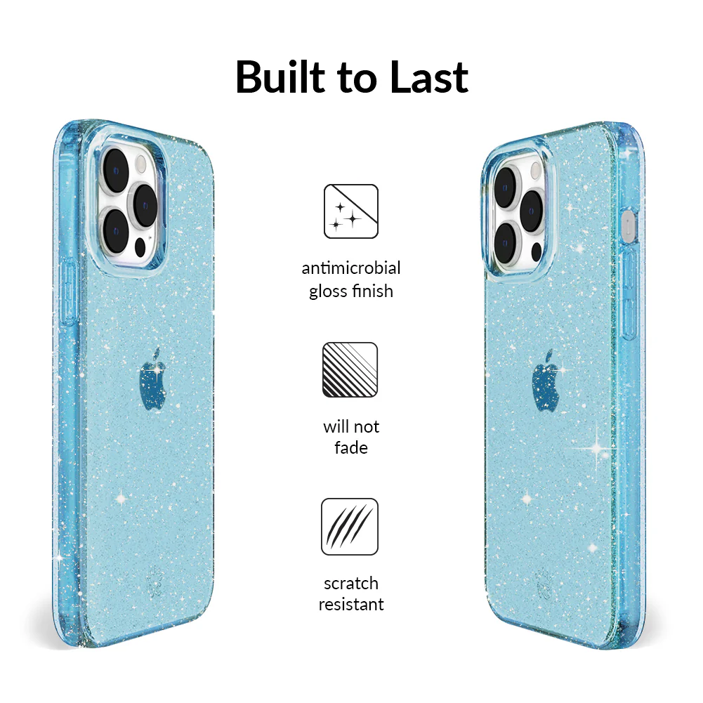 Blue Stardust Glitter iPhone Case - Image 96