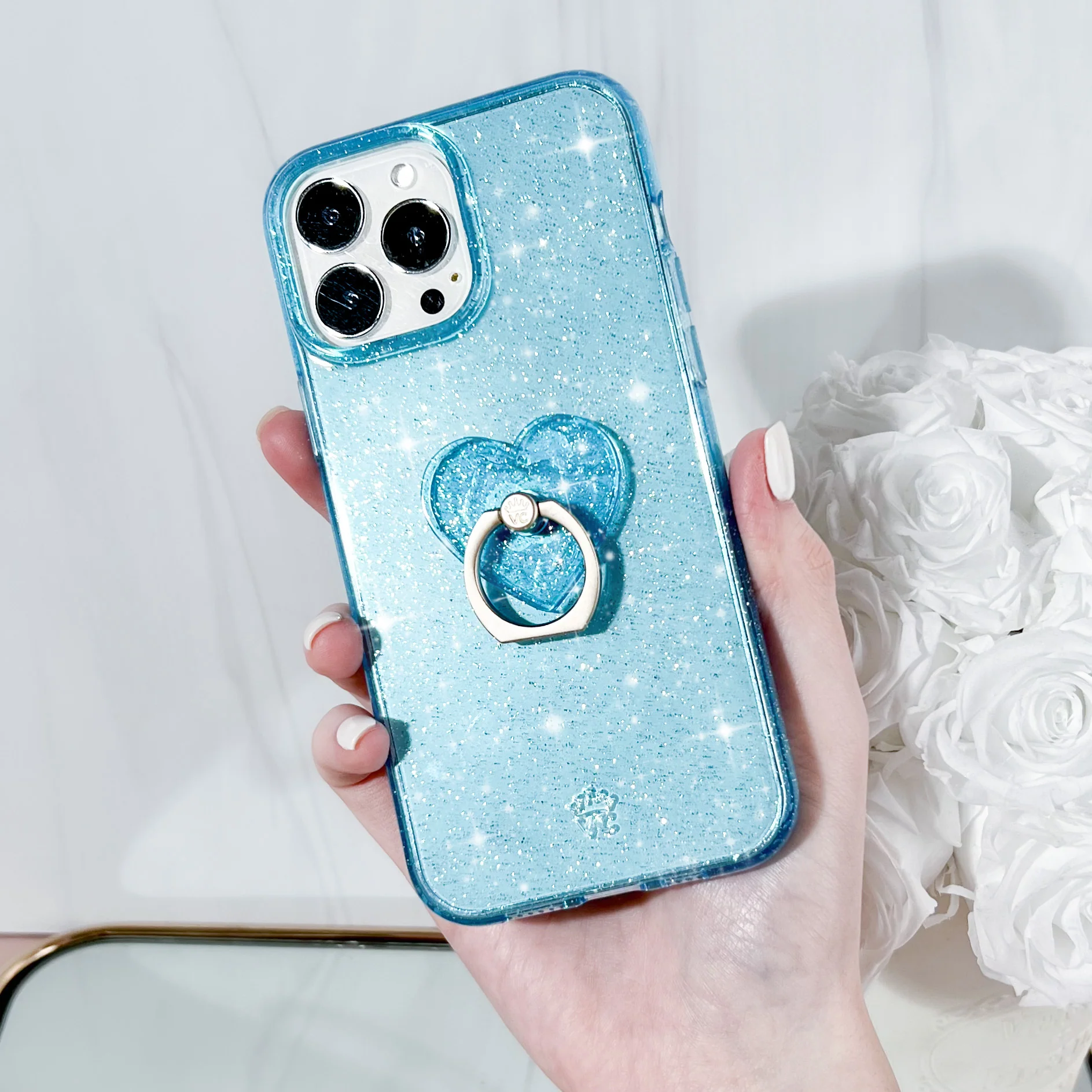 Blue Stardust Phone Ring - Image 2
