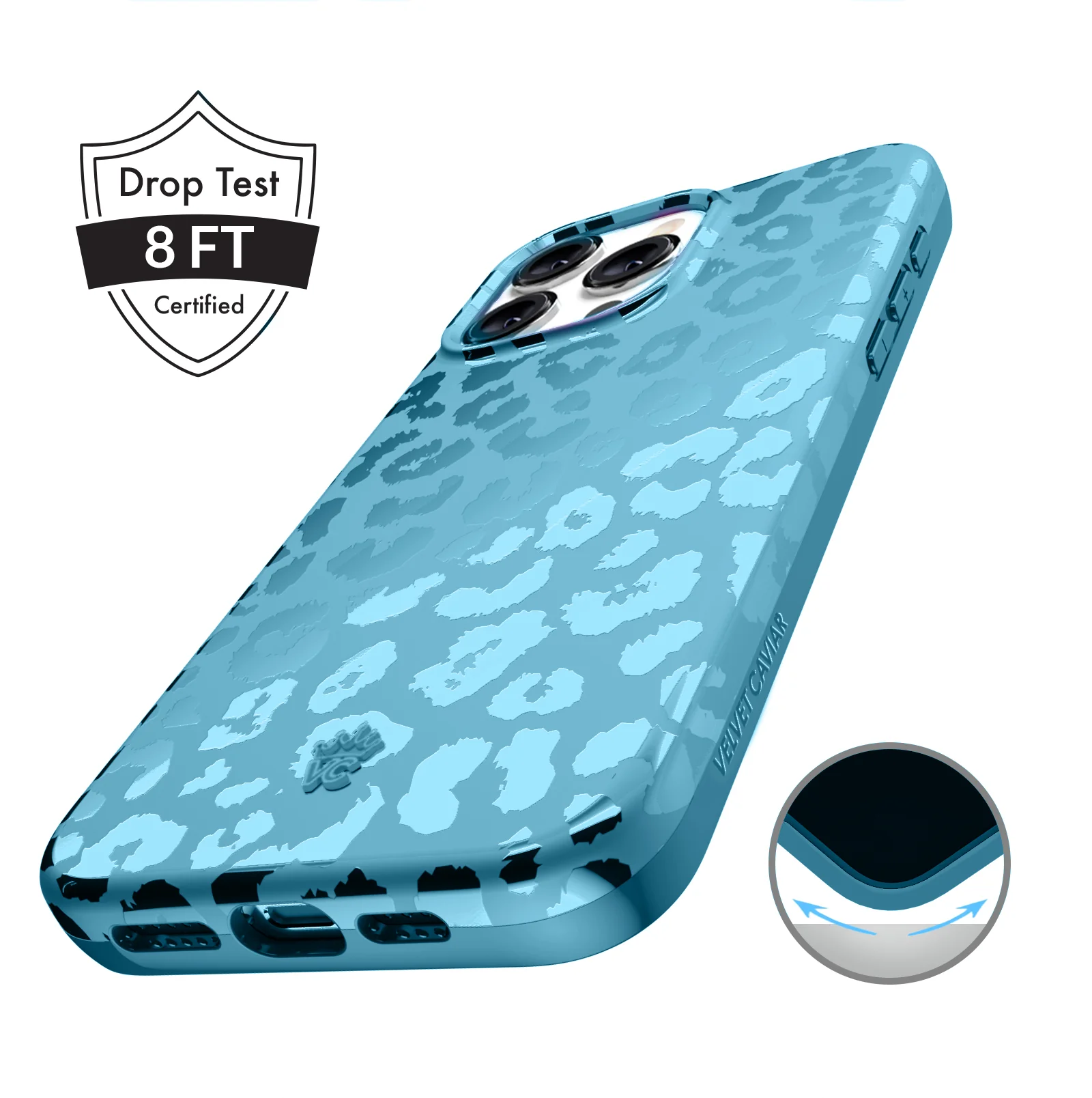 Blue Sapphire Leopard iPhone Case - Image 107