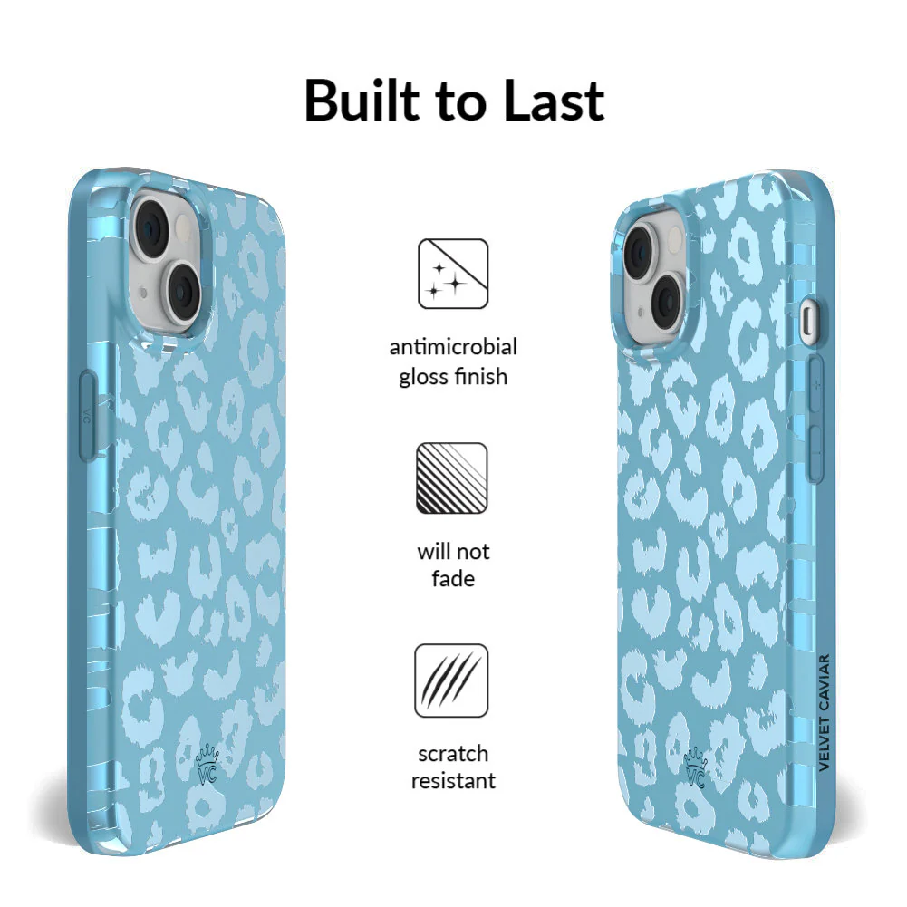 Blue Sapphire Leopard iPhone Case - Image 17
