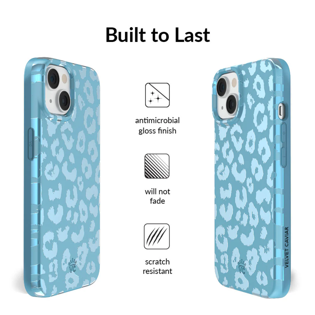 Blue Sapphire Leopard iPhone Case - Image 29