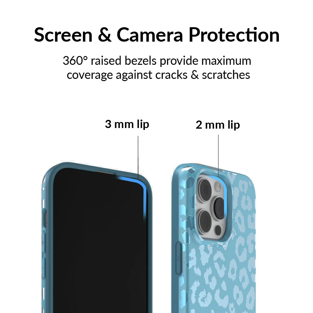 Blue Sapphire Leopard iPhone Case - Image 3