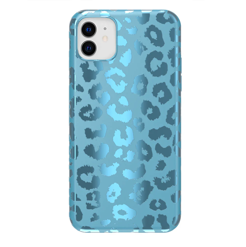 Blue Sapphire Leopard iPhone Case - Image 49