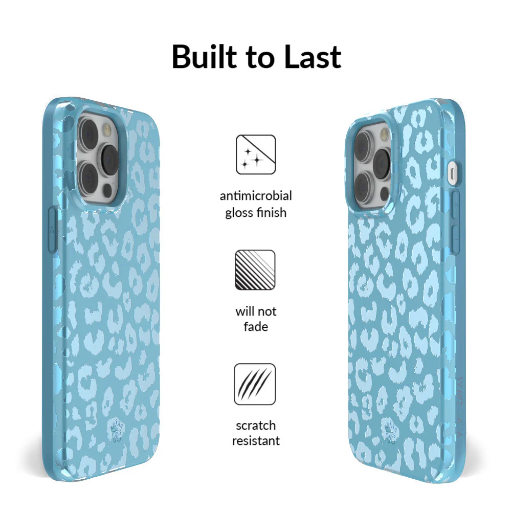 Blue Sapphire Leopard iPhone Case - Image 65