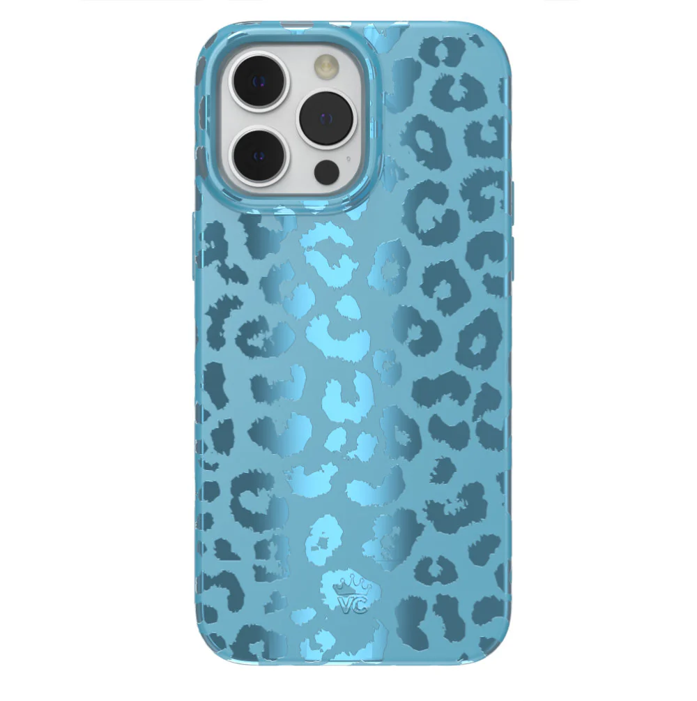 Blue Sapphire Leopard iPhone Case - Image 67