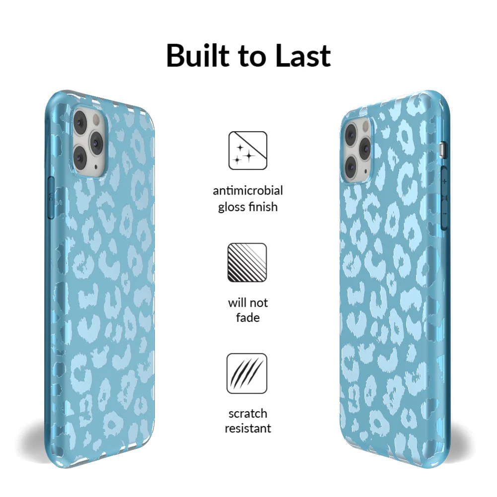 Blue Sapphire Leopard iPhone Case - Image 77