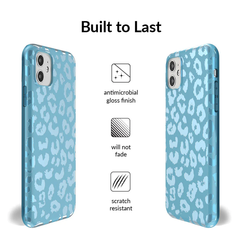 Blue Sapphire Leopard iPhone Case - Image 89