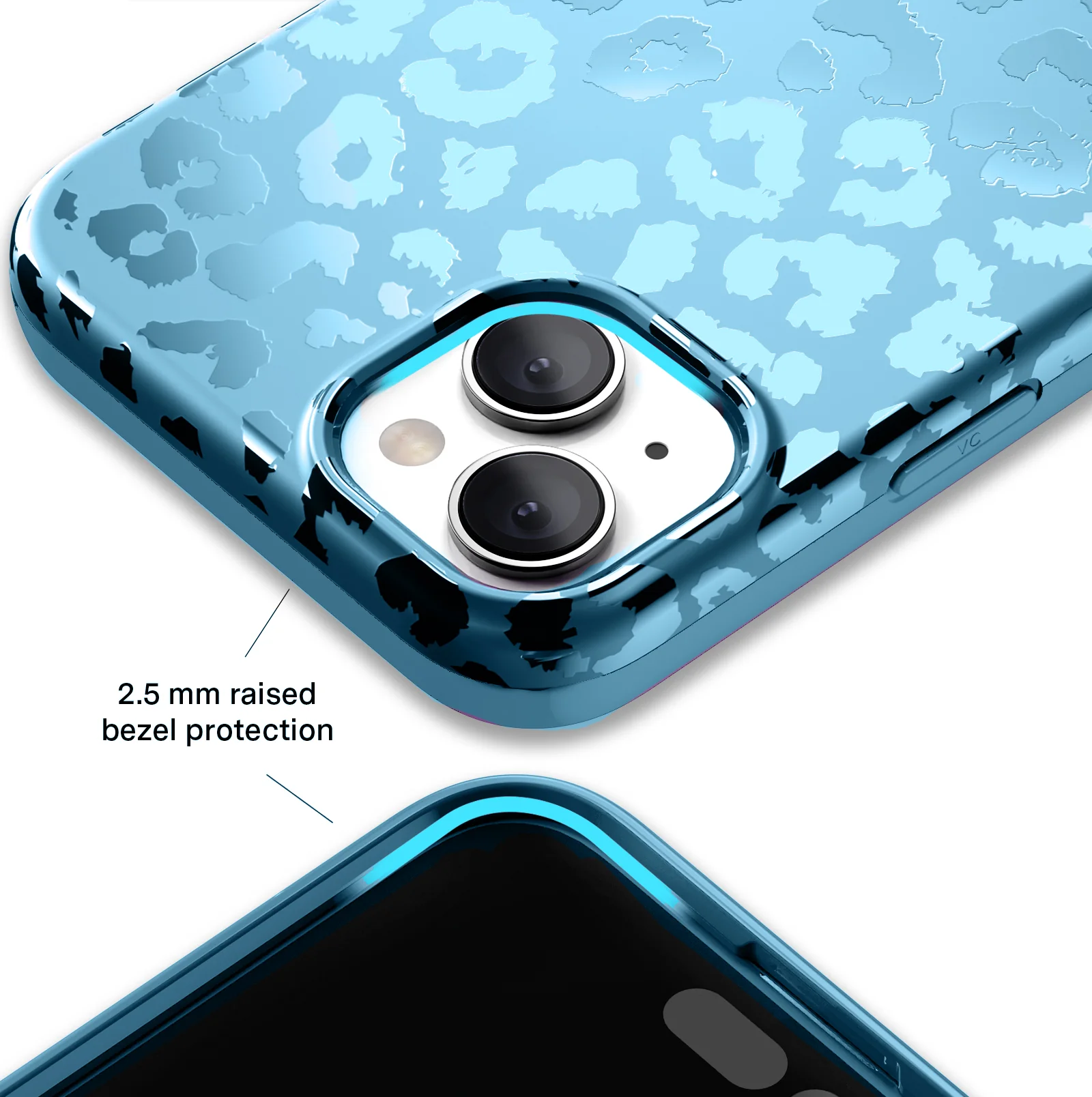 Blue Sapphire Leopard iPhone Case - Image 93