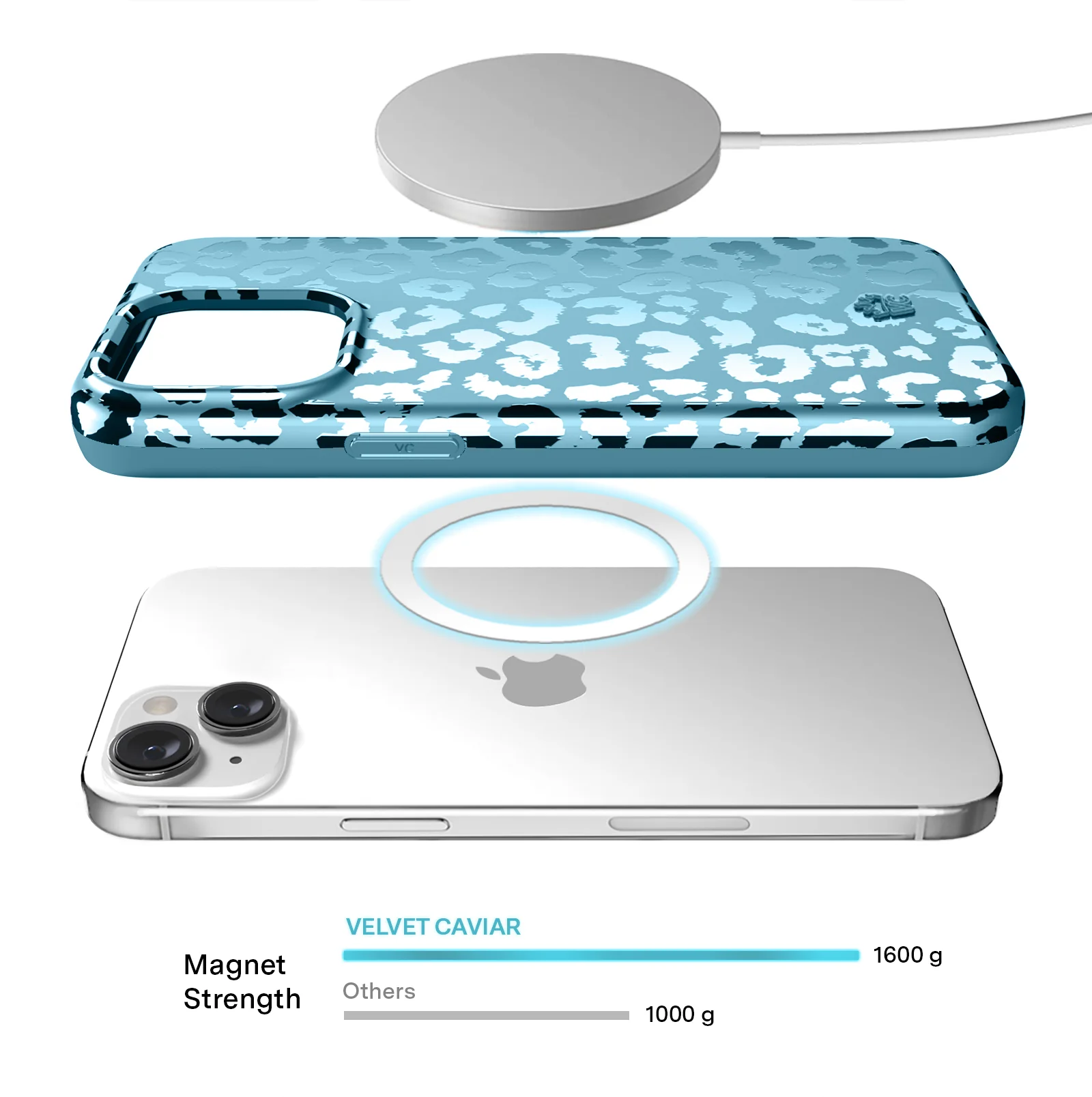 Blue Sapphire Leopard iPhone Case - Image 94