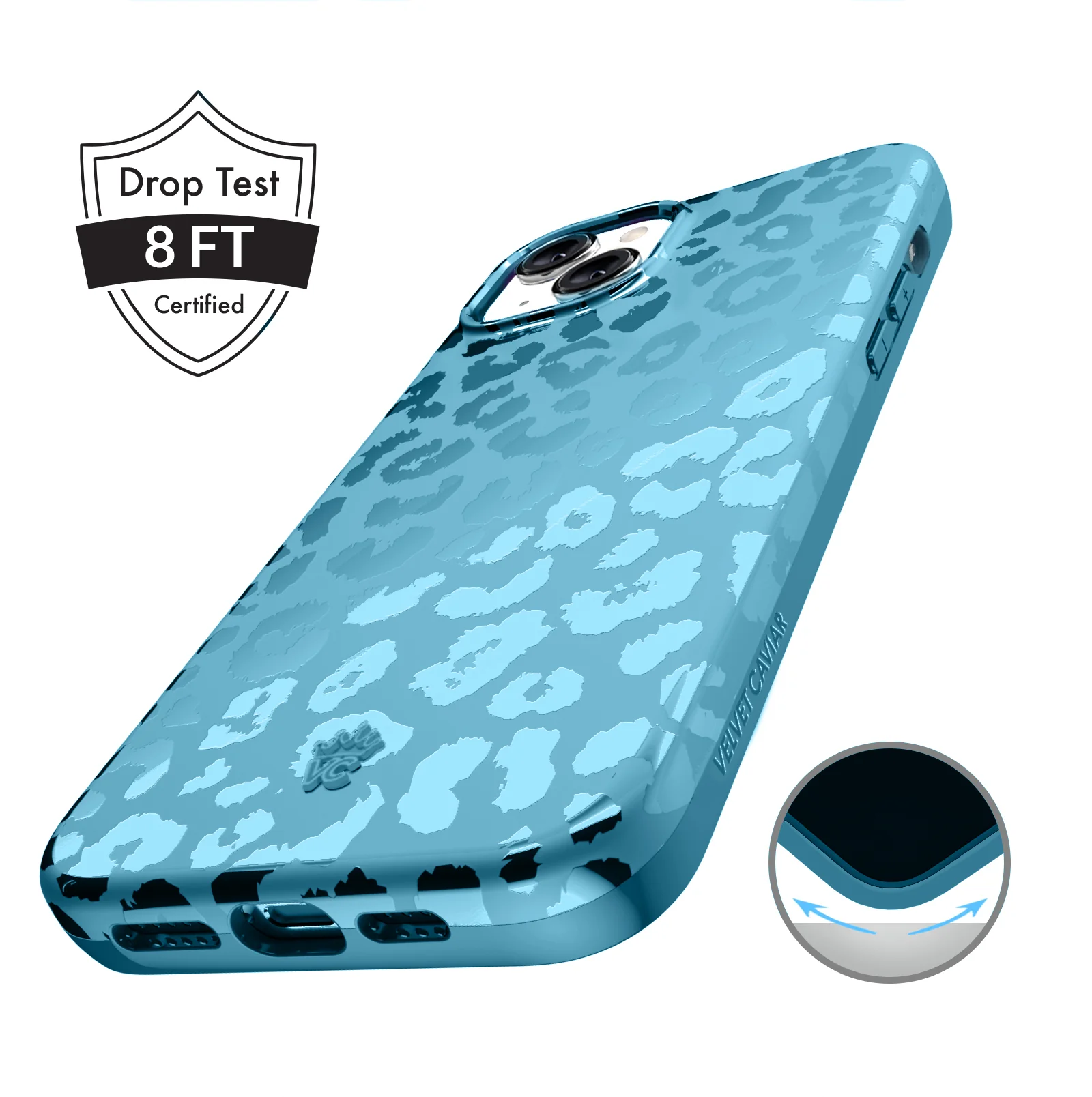 Blue Sapphire Leopard iPhone Case - Image 95