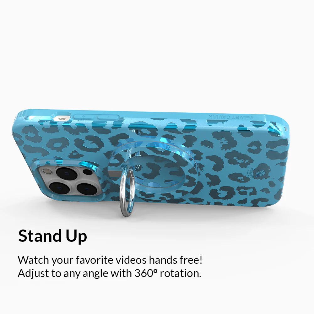 Blue Sapphire Leopard MagSafe Grip Ring - Image 4