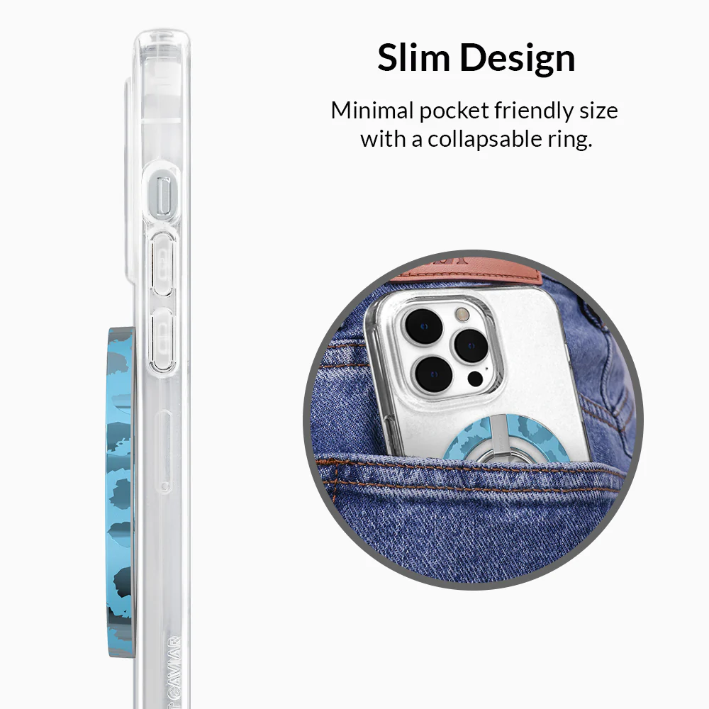 Blue Sapphire Leopard MagSafe Grip Ring - Image 5