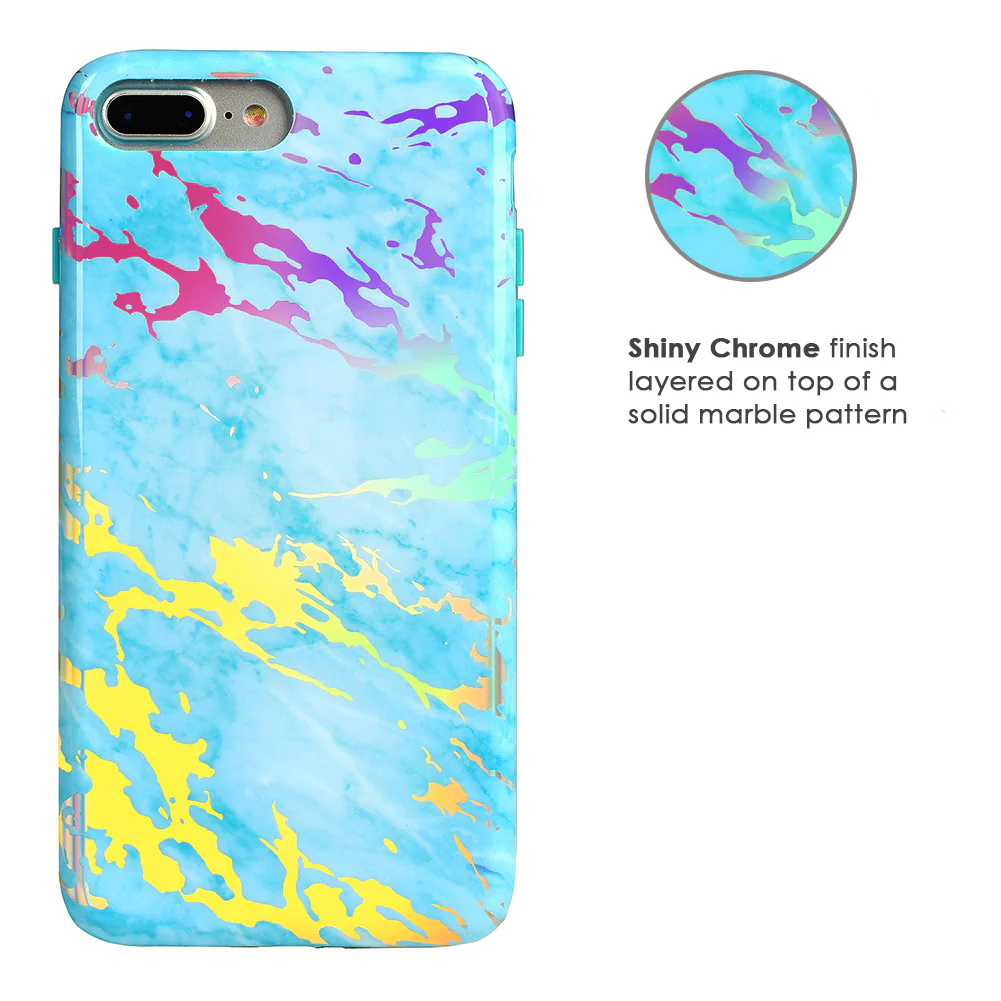 Blue Marble Holo Chrome iPhone Case - Image 18