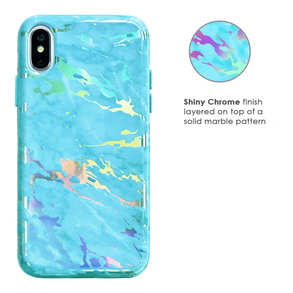 Blue Marble Holo Chrome iPhone Case - Image 30