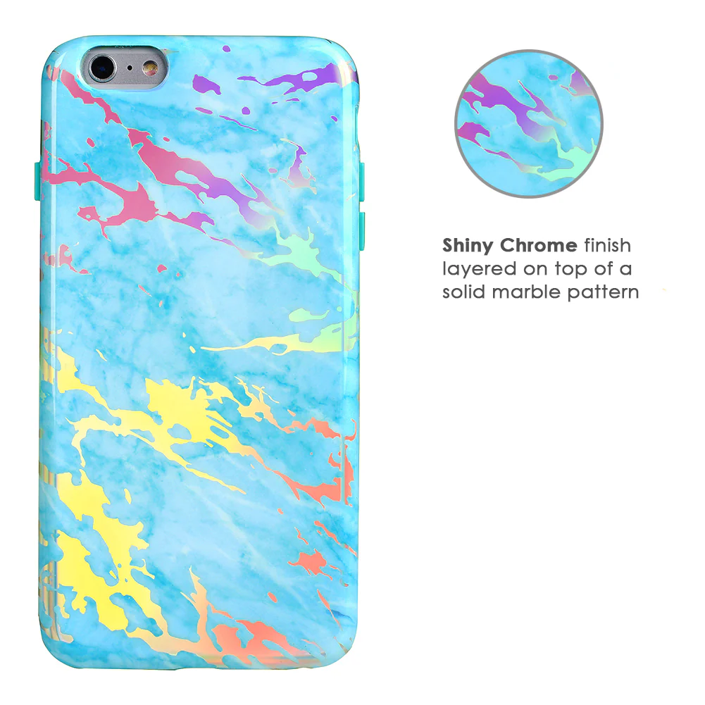 Blue Marble Holo Chrome iPhone Case - Image 36