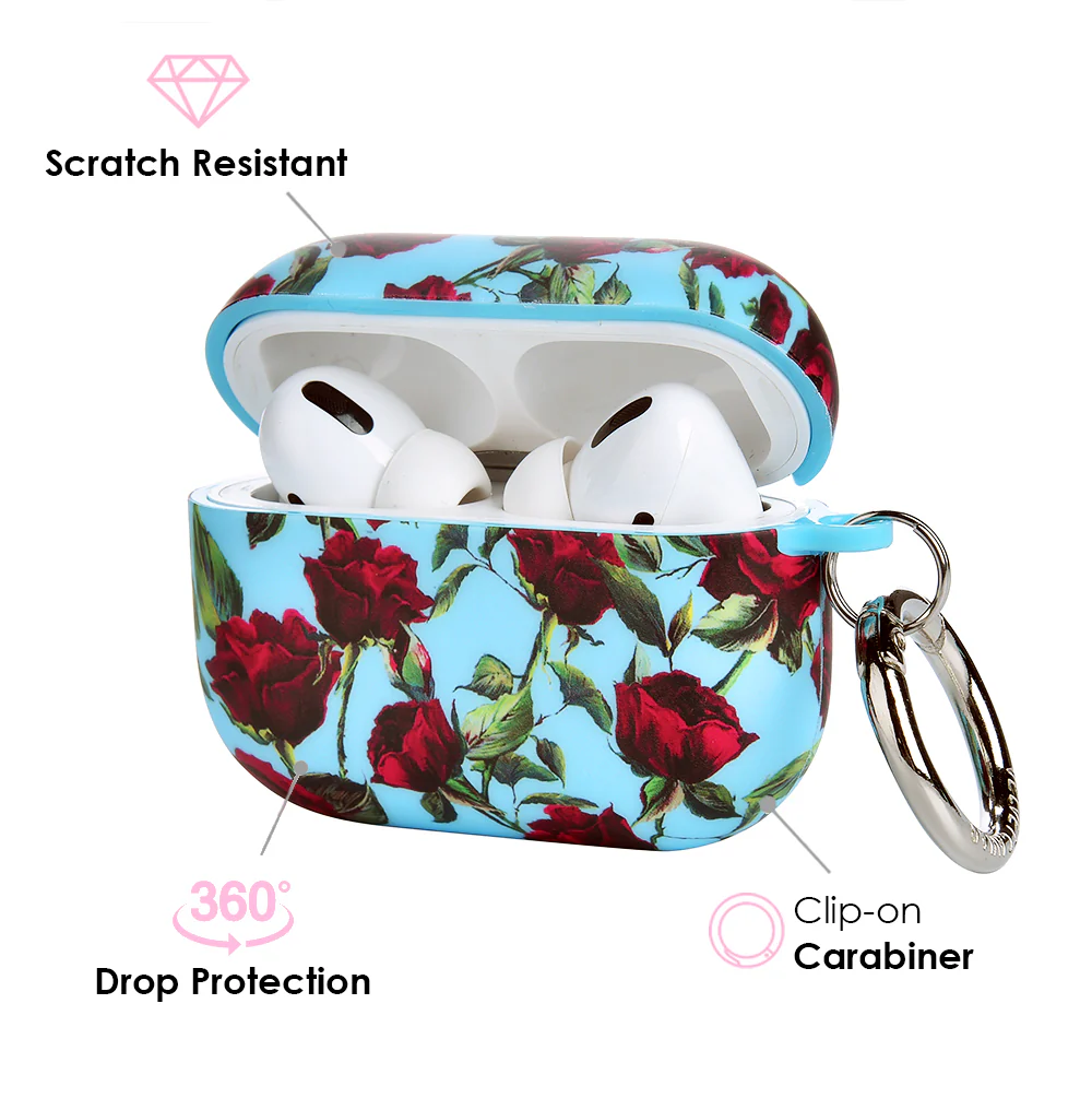Blue Roses AirPod Case - Image 6