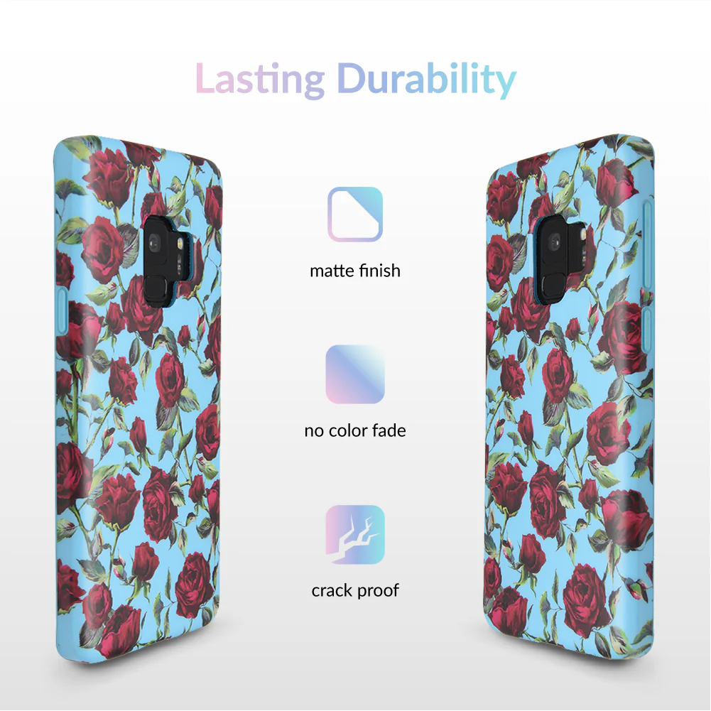 Blue Roses Floral Samsung Galaxy Case - Image 18