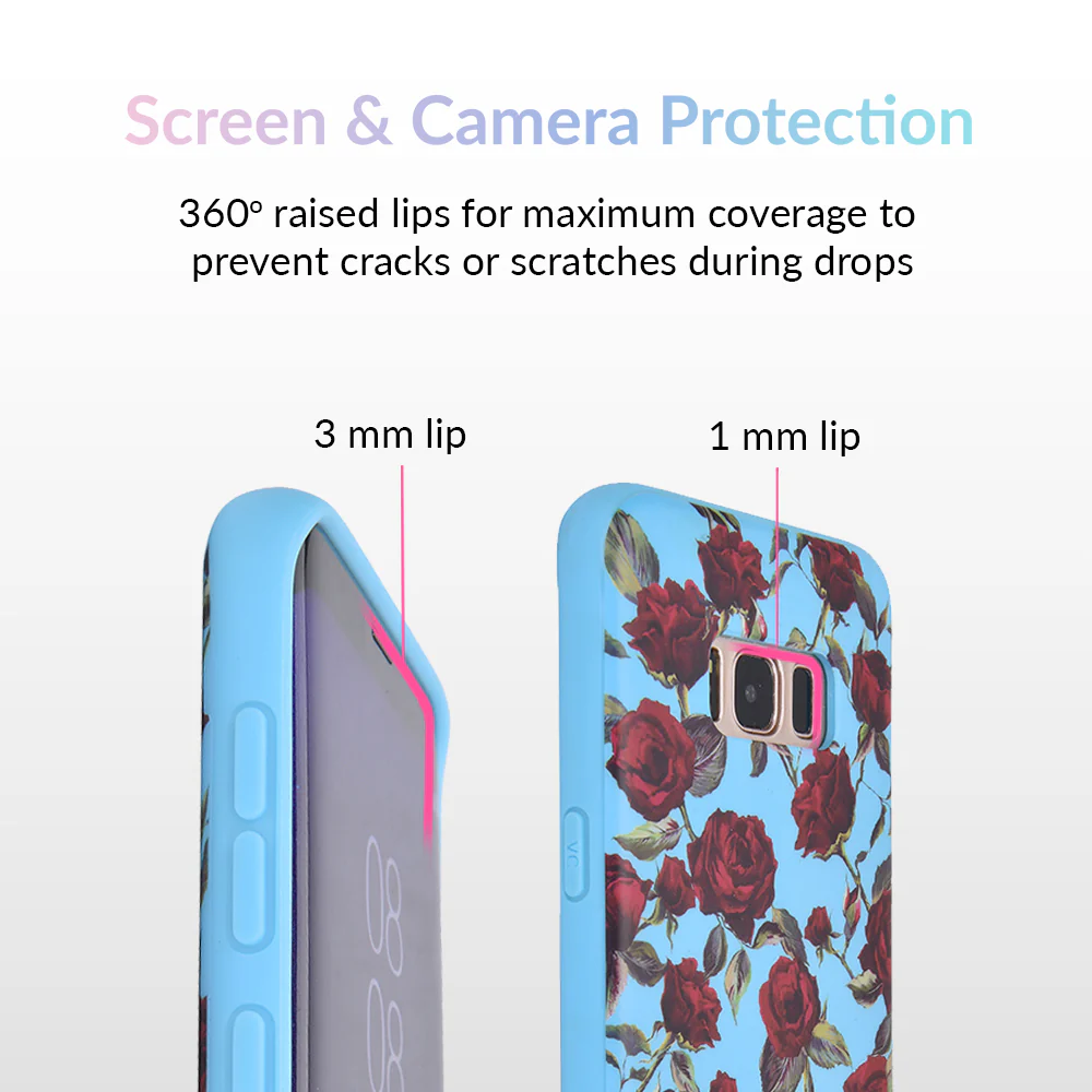 Blue Roses Floral Samsung Galaxy Case - Image 2