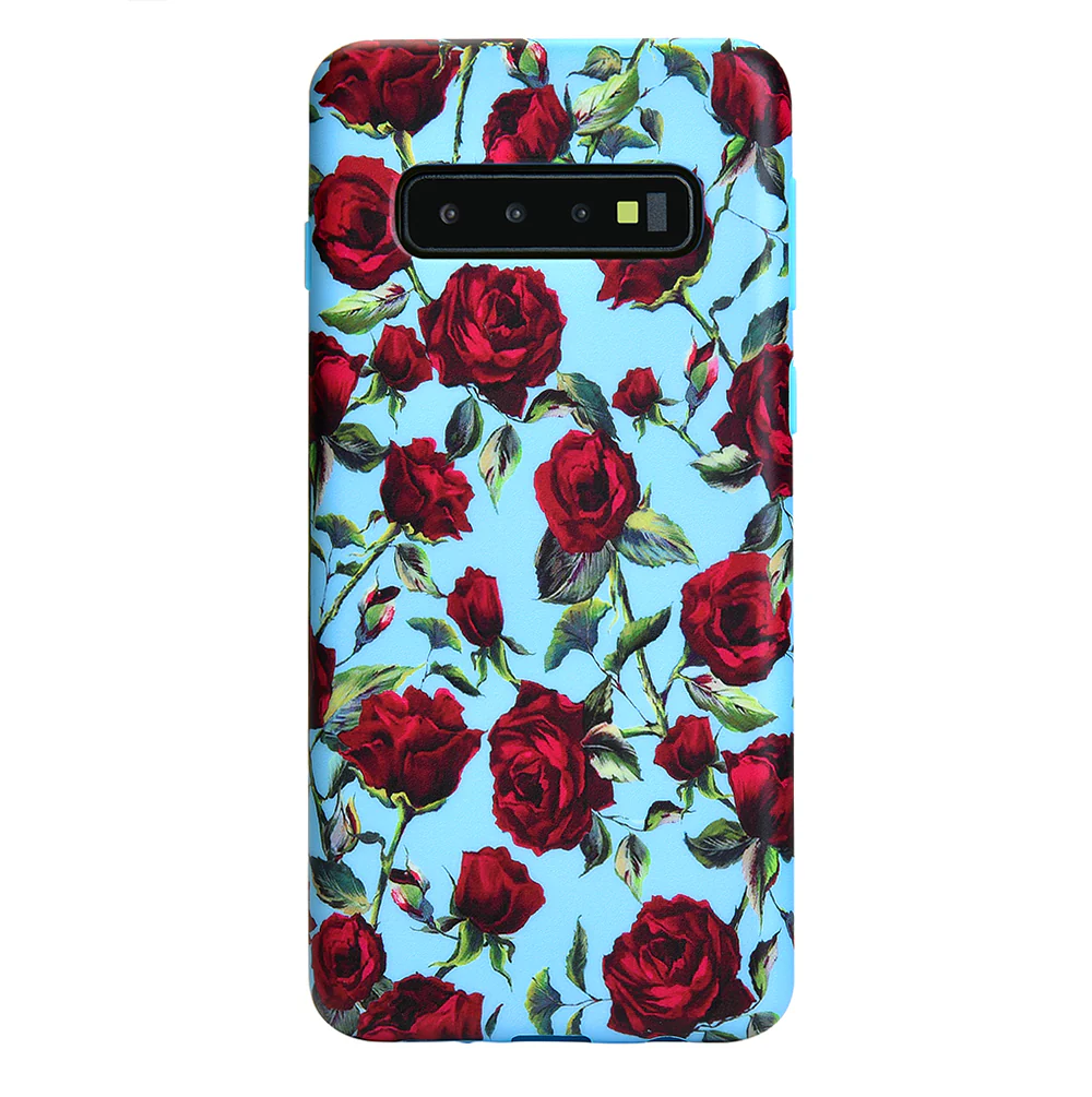 Blue Roses Floral Samsung Galaxy Case - Image 28
