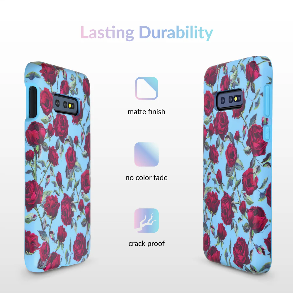 Blue Roses Floral Samsung Galaxy Case - Image 36
