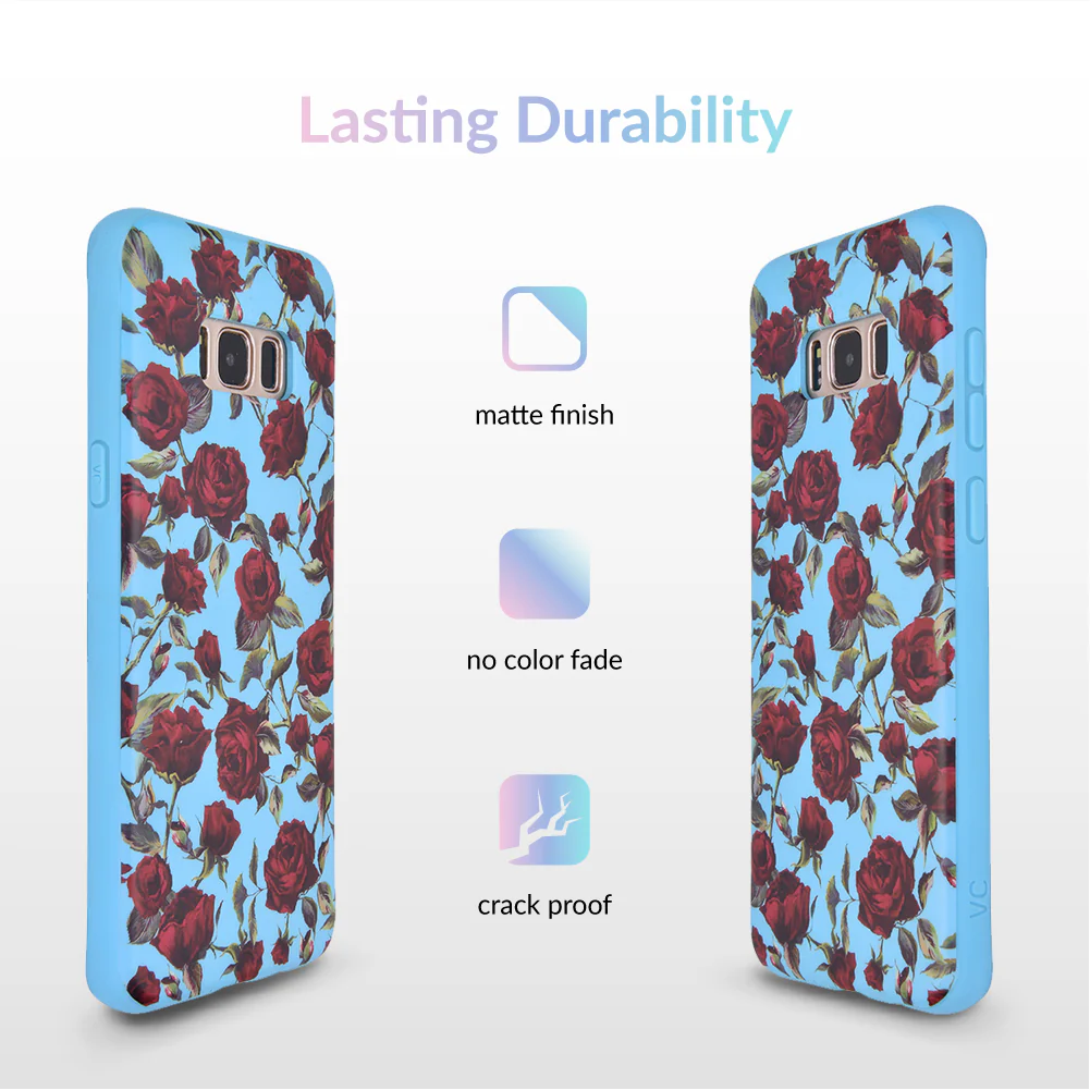 Blue Roses Floral Samsung Galaxy Case - Image 6