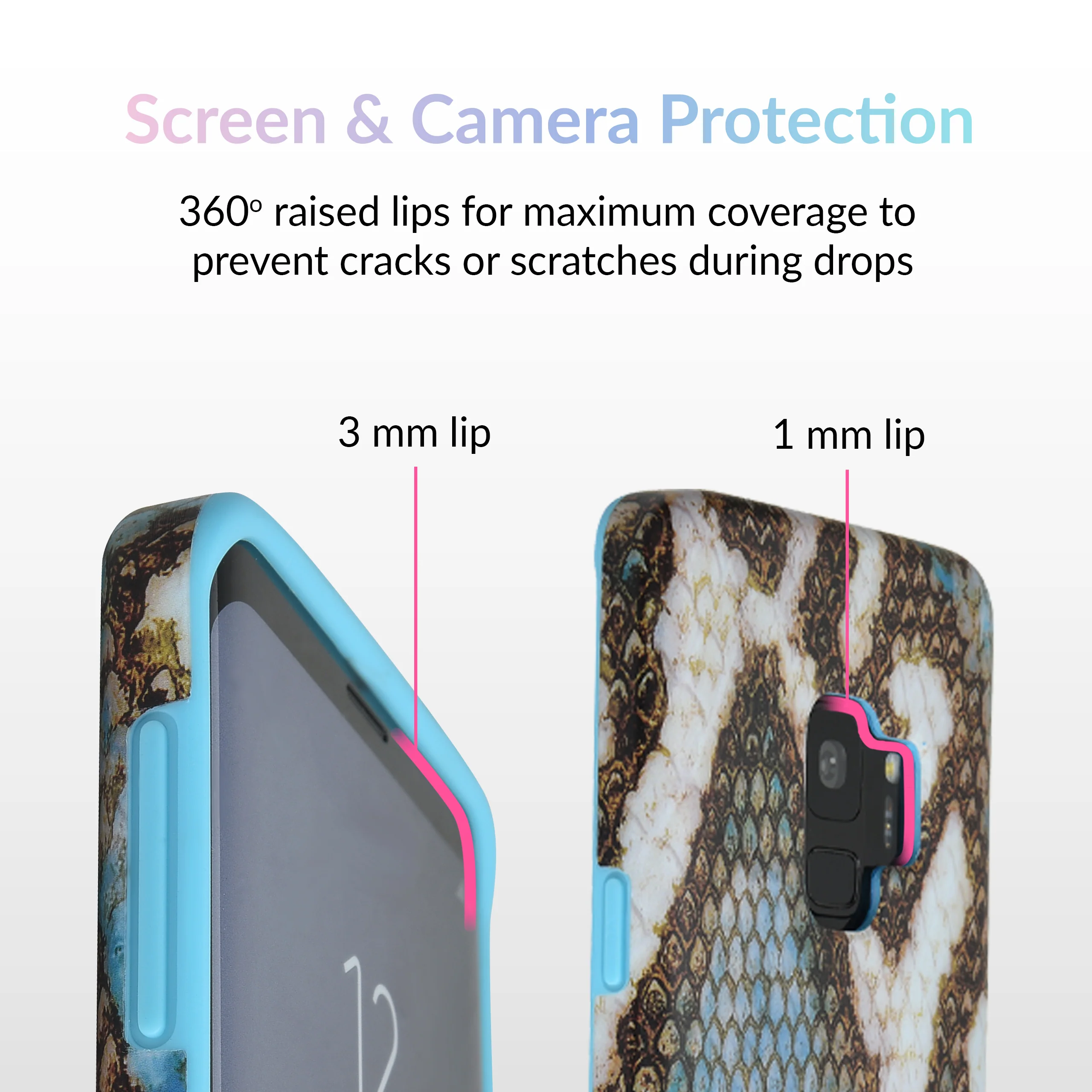 Blue Snakeskin Samsung Galaxy Case - Image 10