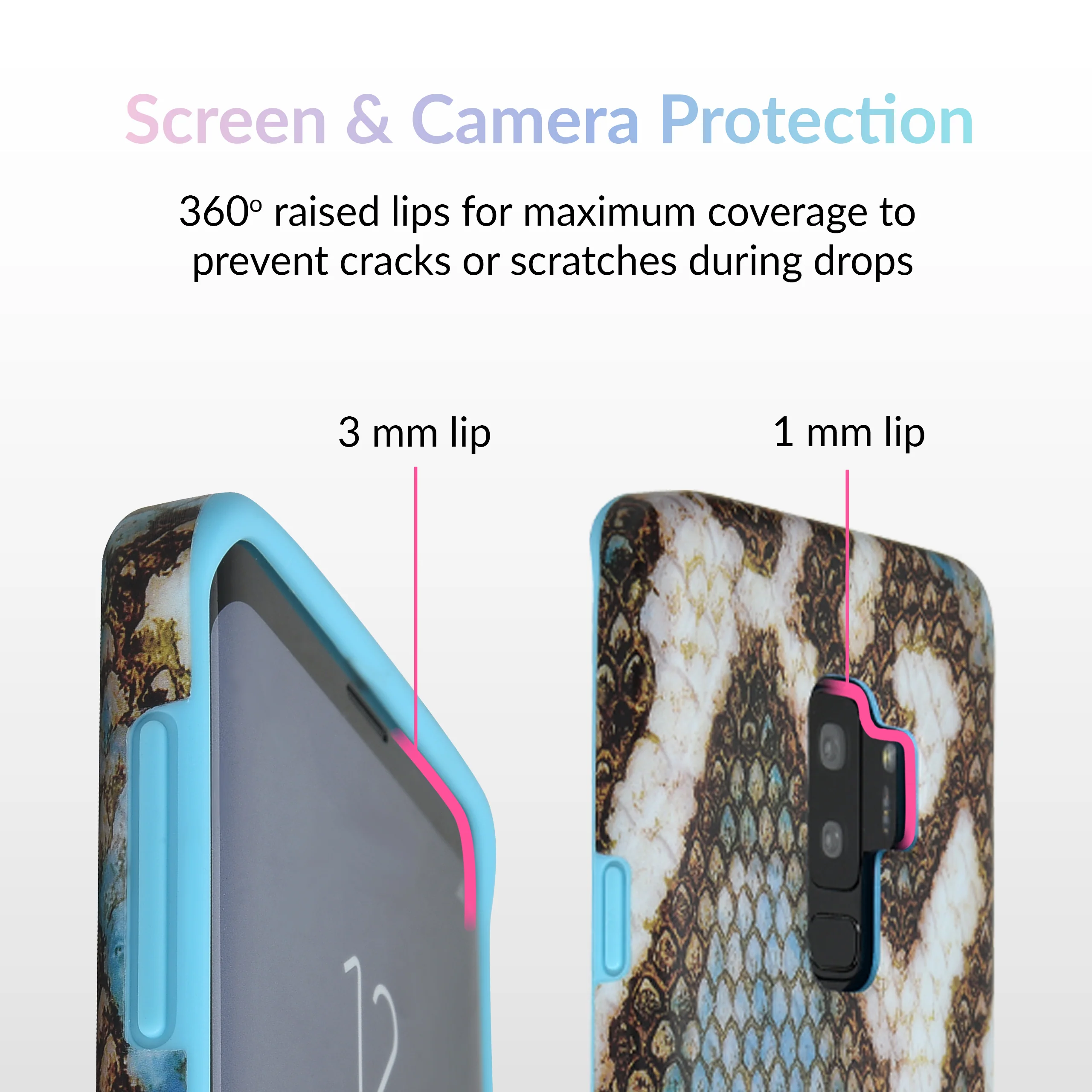 Blue Snakeskin Samsung Galaxy Case - Image 15